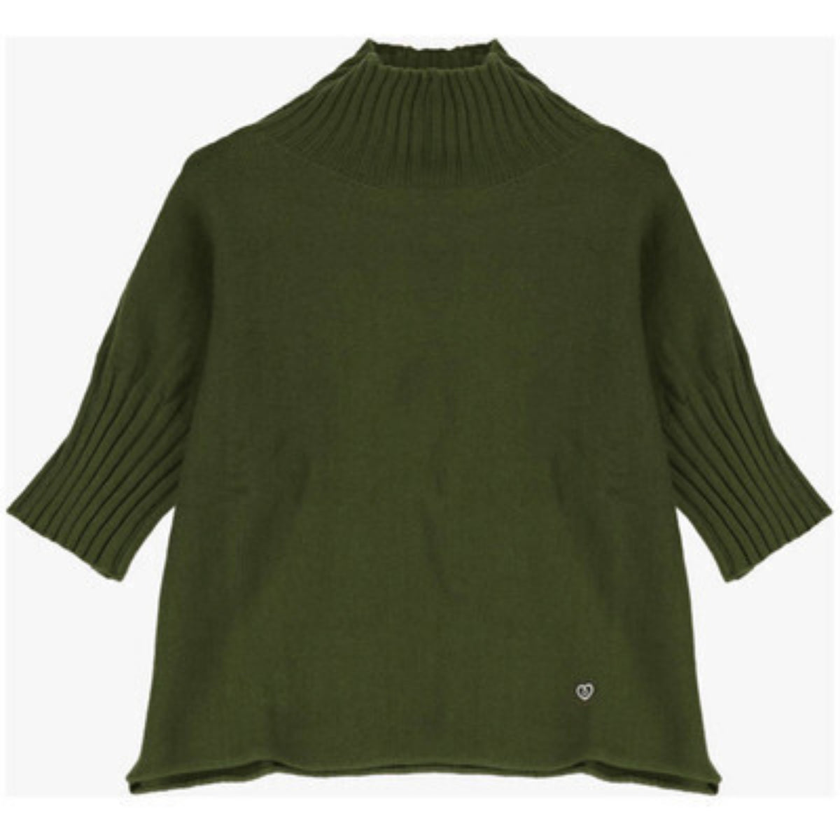 TURTLENECK SWEAT GENSER KORT ERM OLIVE – Grønn