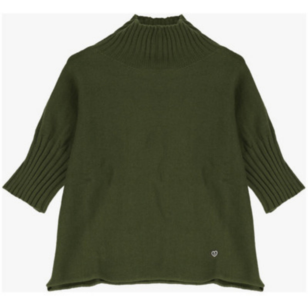 TURTLENECK SWEAT GENSER KORT ERM OLIVE – Grønn