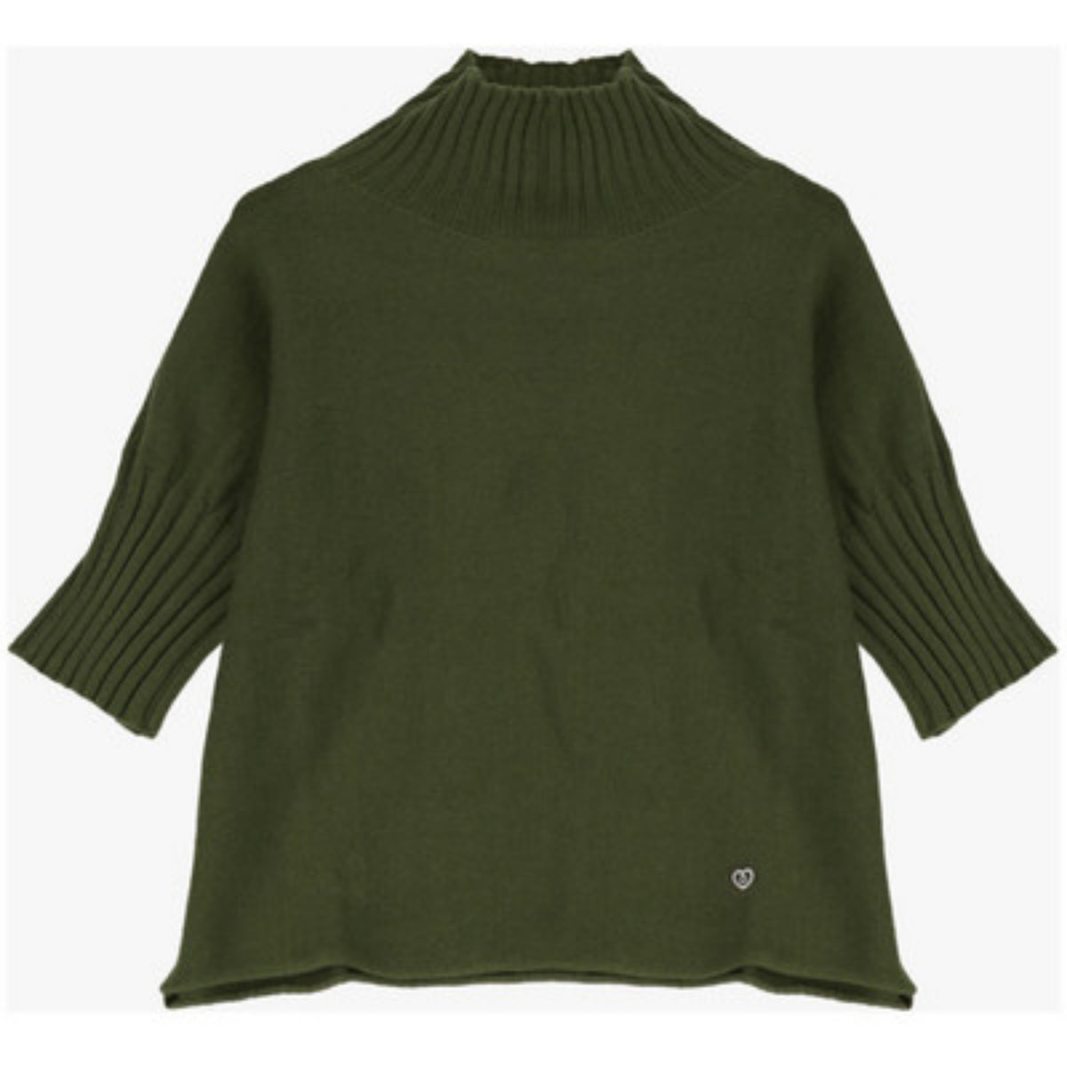 TURTLENECK SWEAT GENSER KORT ERM OLIVE – Grønn