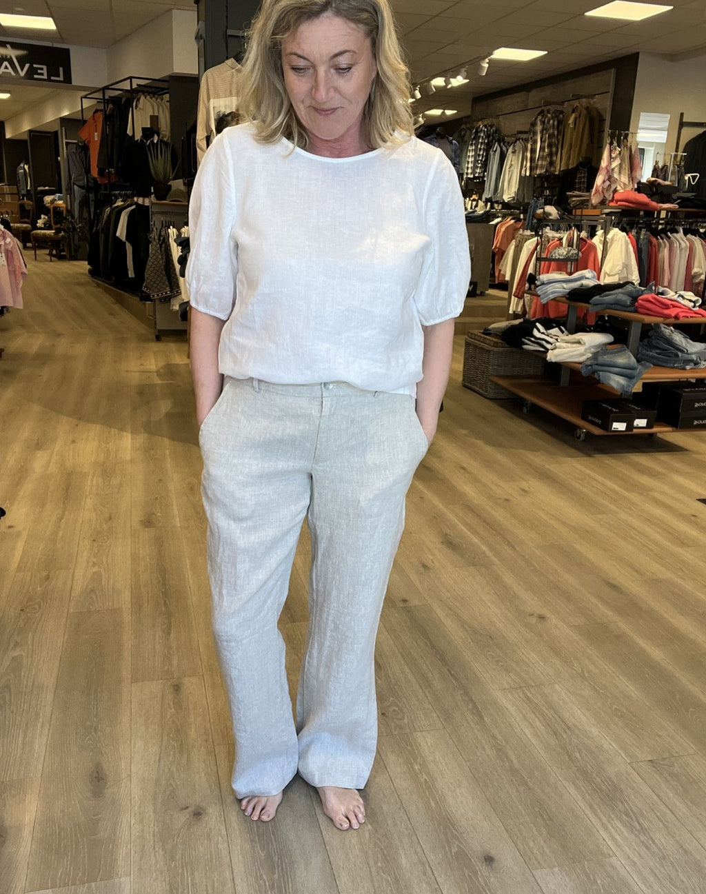 ALMA CLASSIC LINEN PANT – Beige
