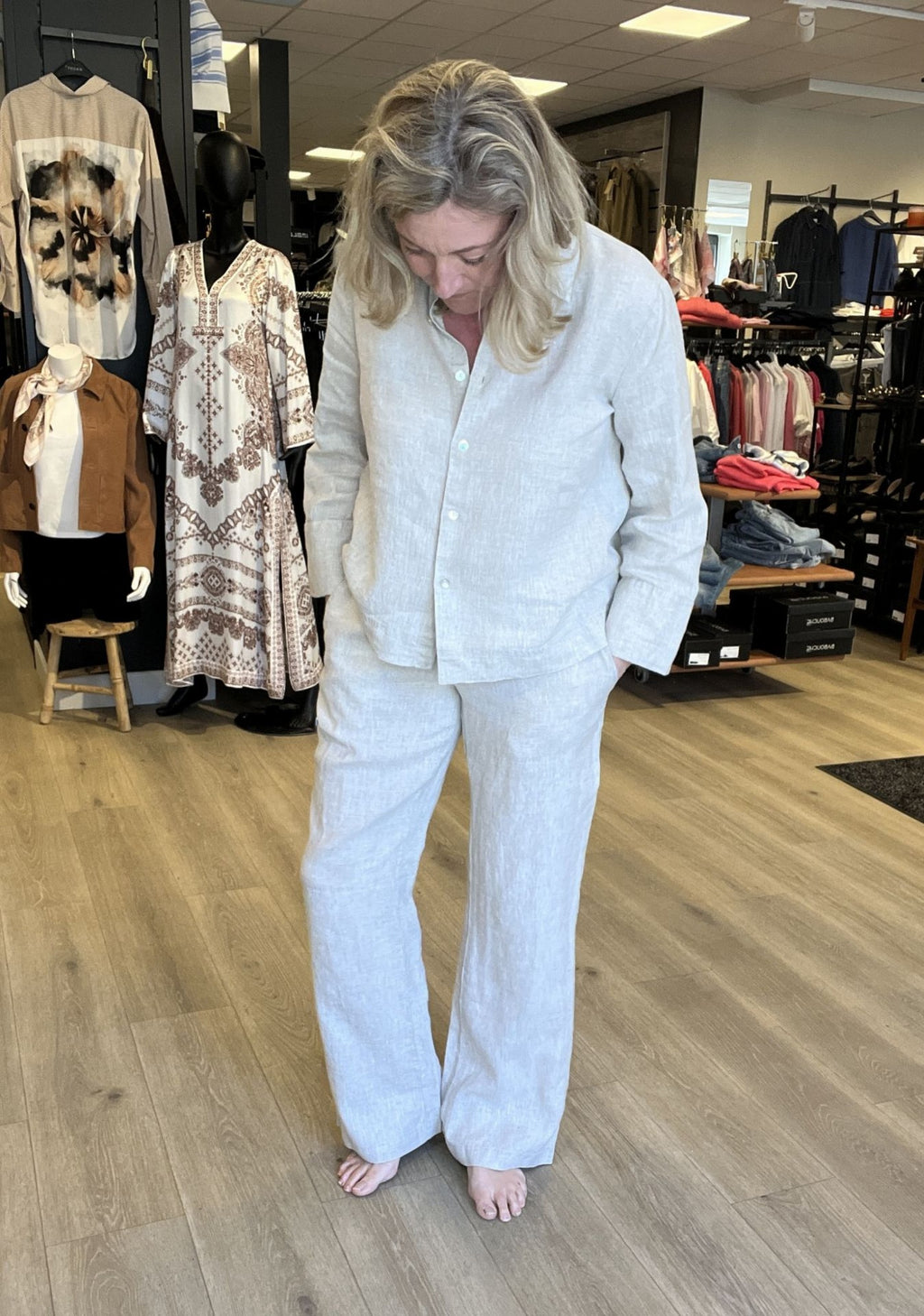 ALMA CLASSIC LINEN PANT – Beige