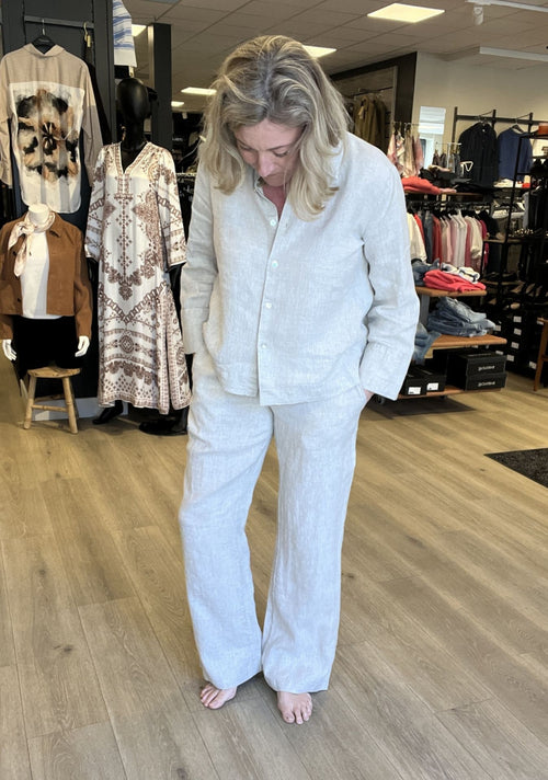 ALMA CLASSIC LINEN PANT – Beige