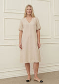 PEARL DRESS BALOON SLEEVE