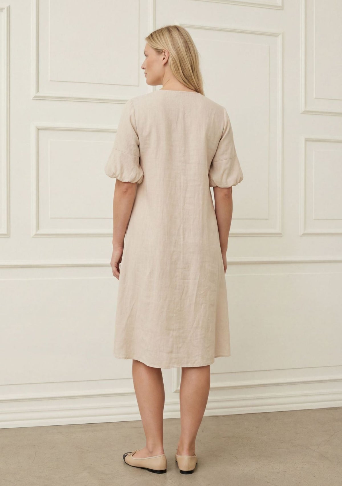 PEARL DRESS BALOON SLEEVE