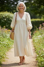 LINKJOLE MED PUFFERM HVIT – Beige