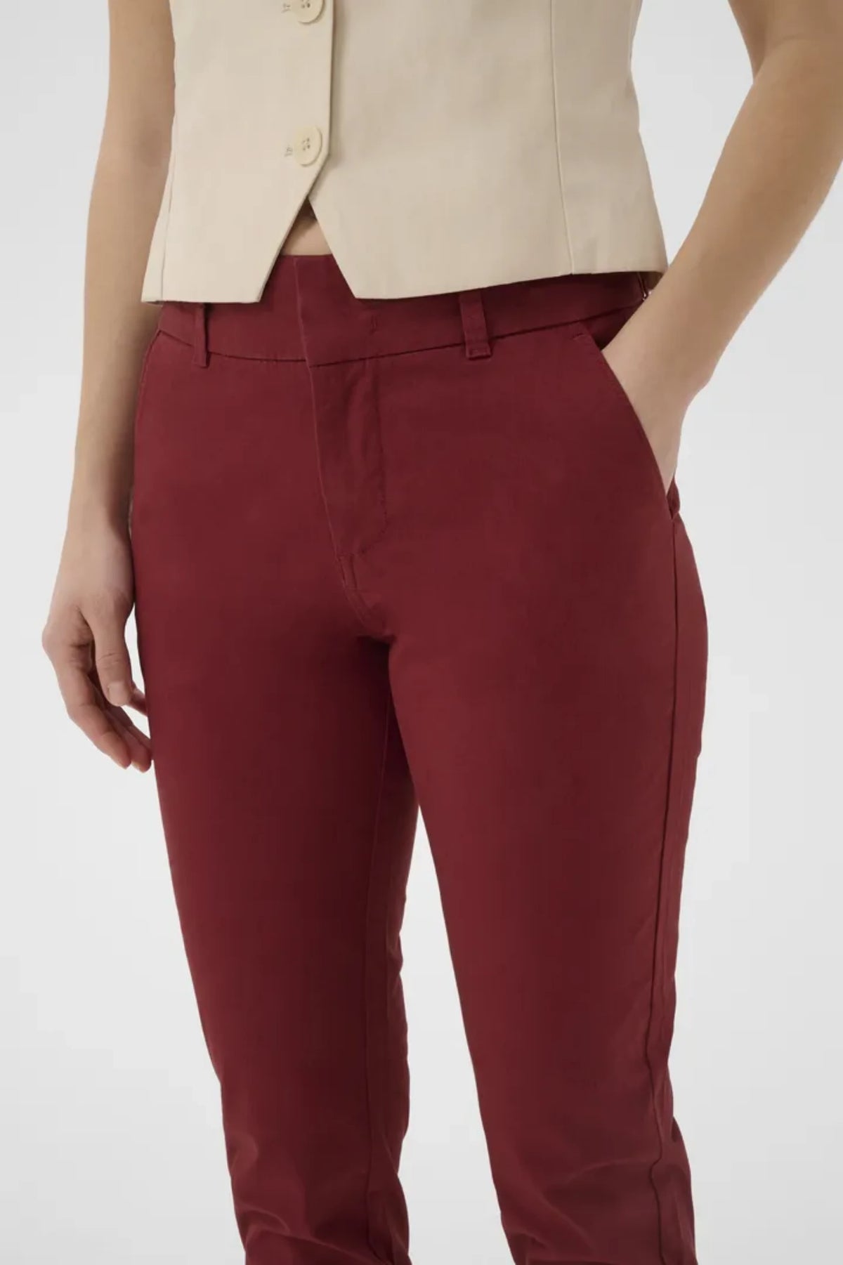 PART TWO SOFFYS CHINOS BUKSE – Burgunder