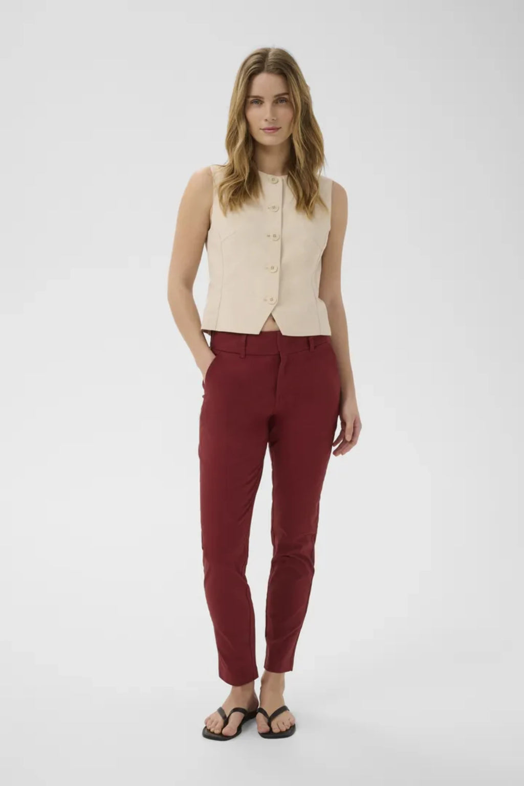 PART TWO SOFFYS CHINOS BUKSE – Burgunder