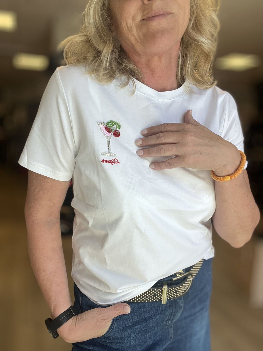 T-SHIRT DRINK – Hvit