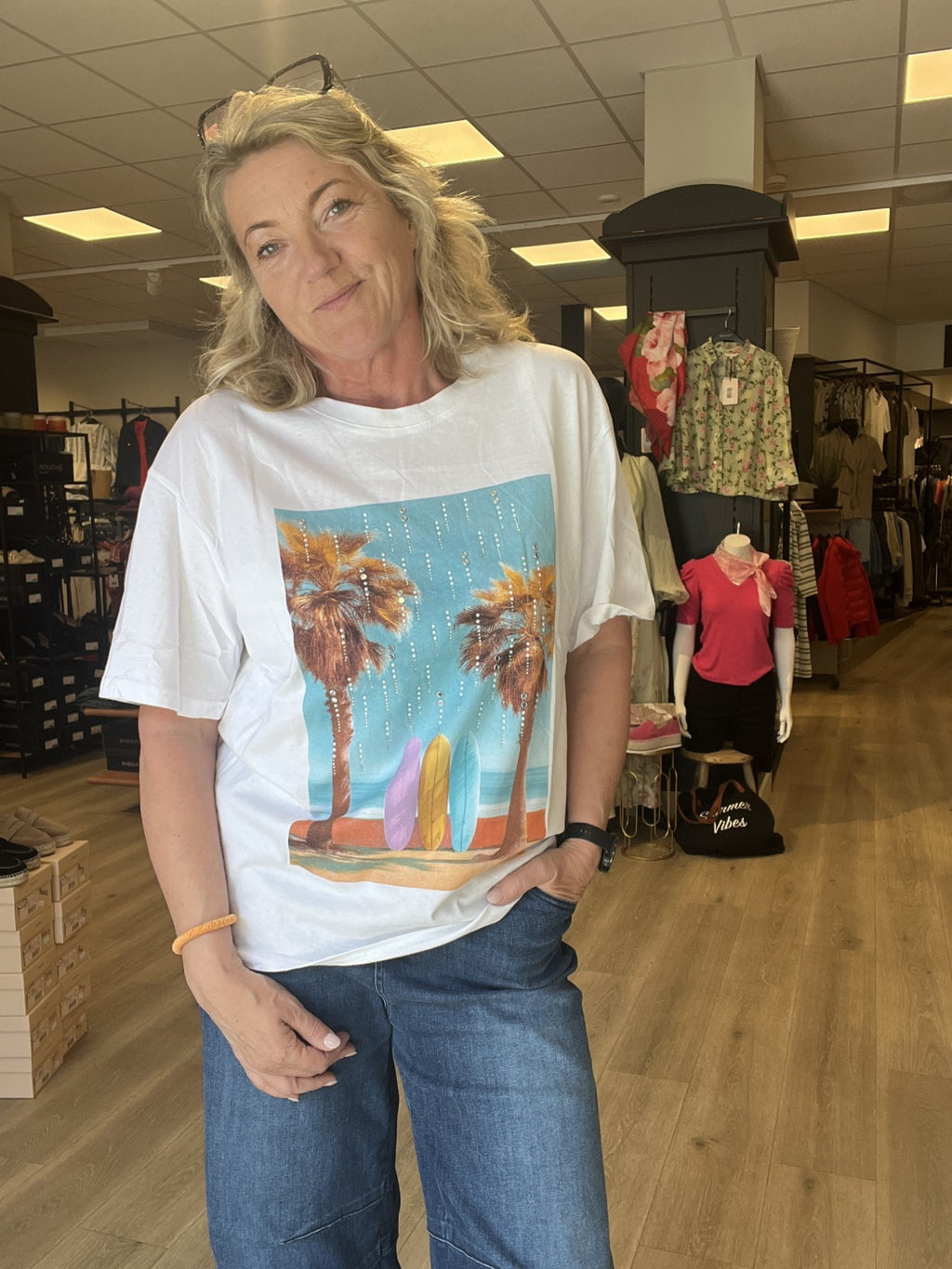 YOU AND ME OVERSIZED T-SHIRT PALMER – Hvit