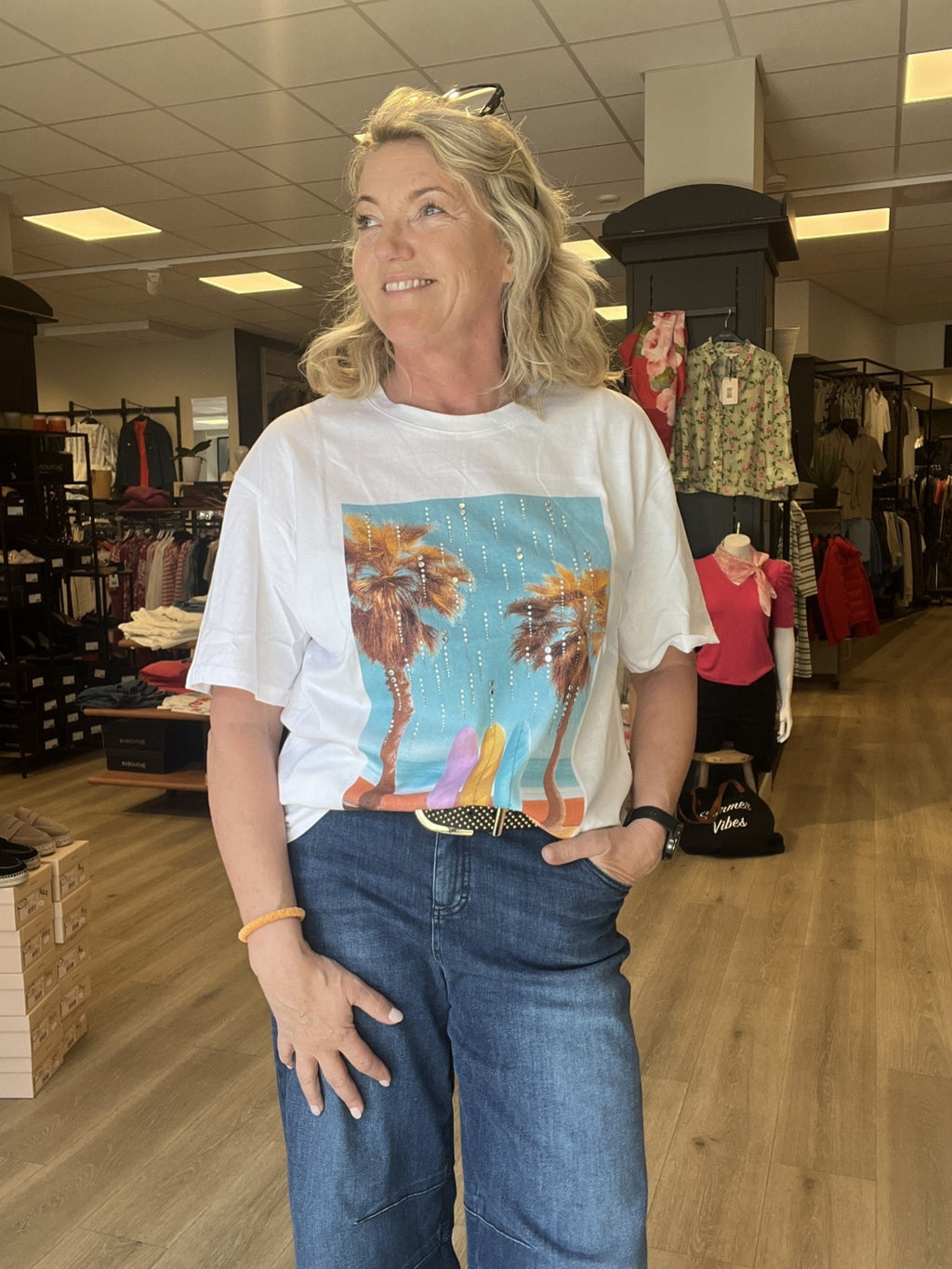 YOU AND ME OVERSIZED T-SHIRT PALMER – Hvit