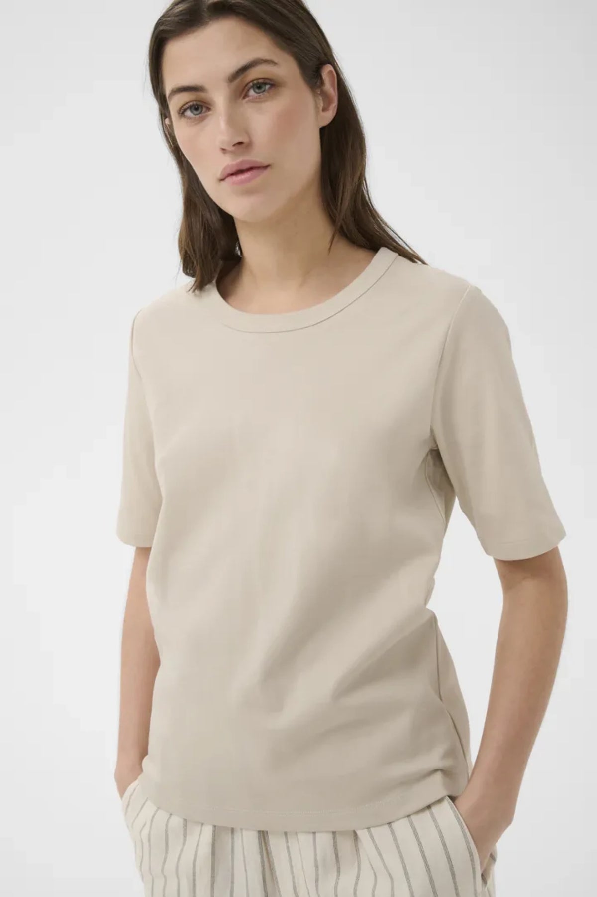 RATANA T SHIRT BEIGE – Beige