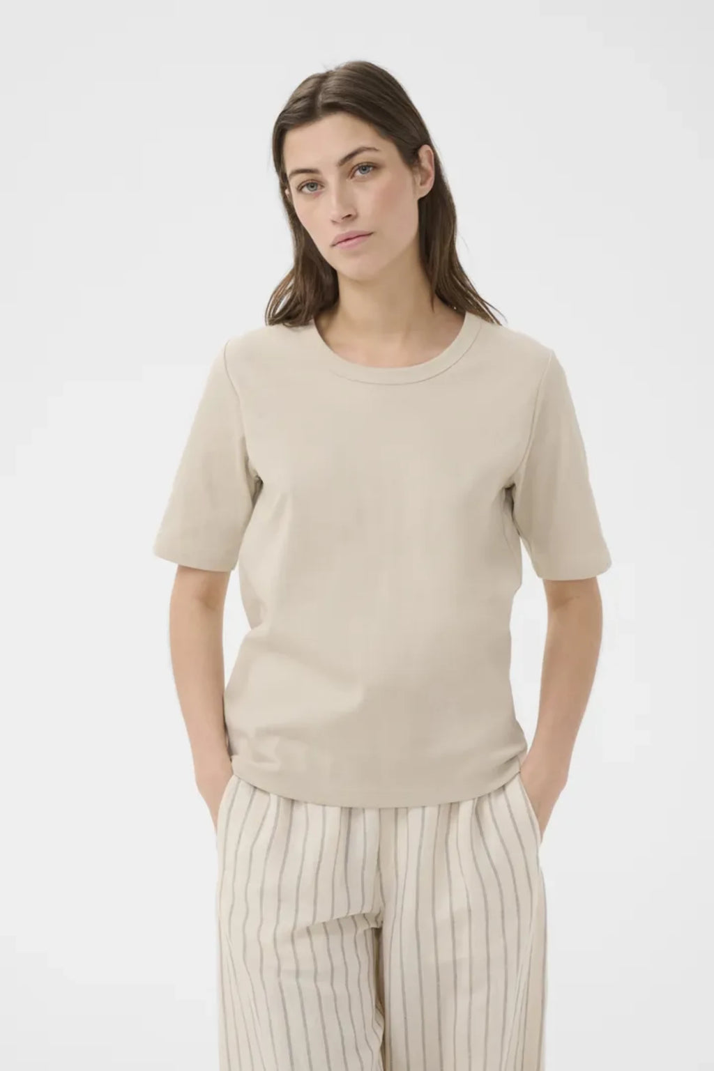 RATANA T SHIRT BEIGE – Beige