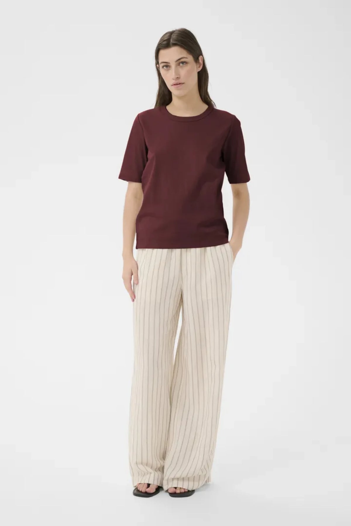 RATANA T SHIRT BURNT RUSSET – Burgunder
