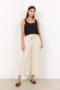 INA 12-C LIN BUKSE CROPT – Beige
