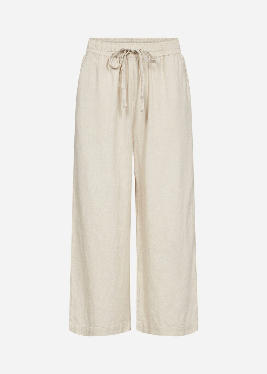 INA 12-C LIN BUKSE CROPT – Beige