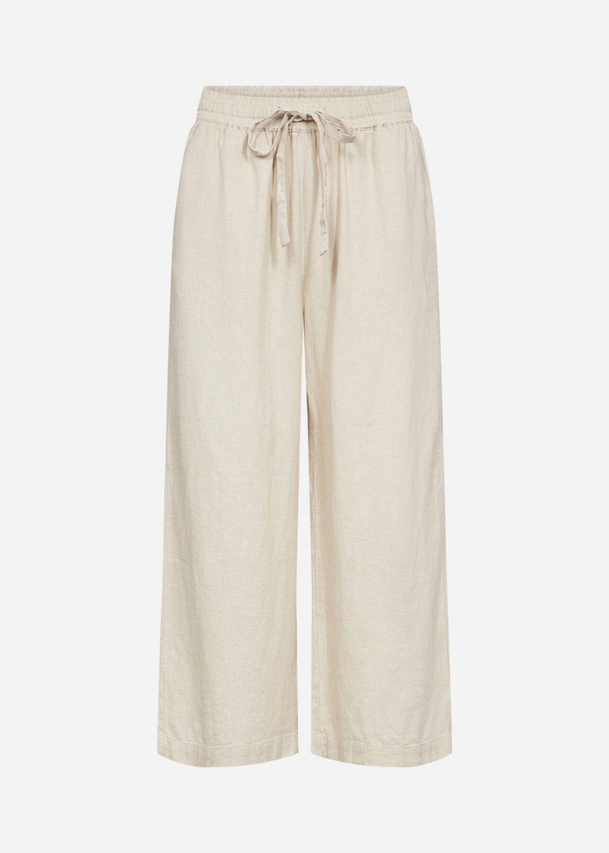 INA 12-C LIN BUKSE CROPT – Beige