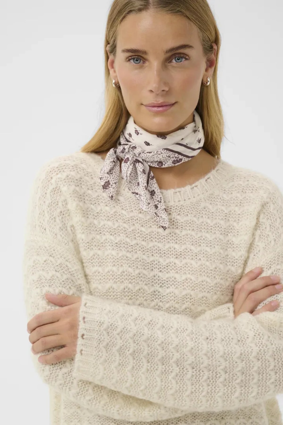 PHI SCARF BOMULLSKJERF – Blå