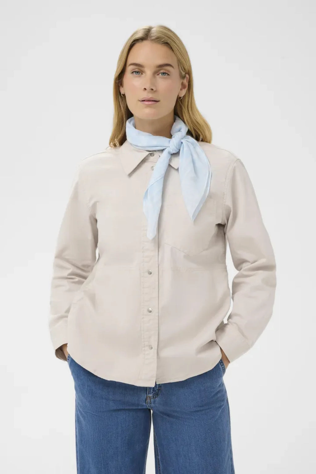 PHI SCARF BOMULLSKJERF – Blå
