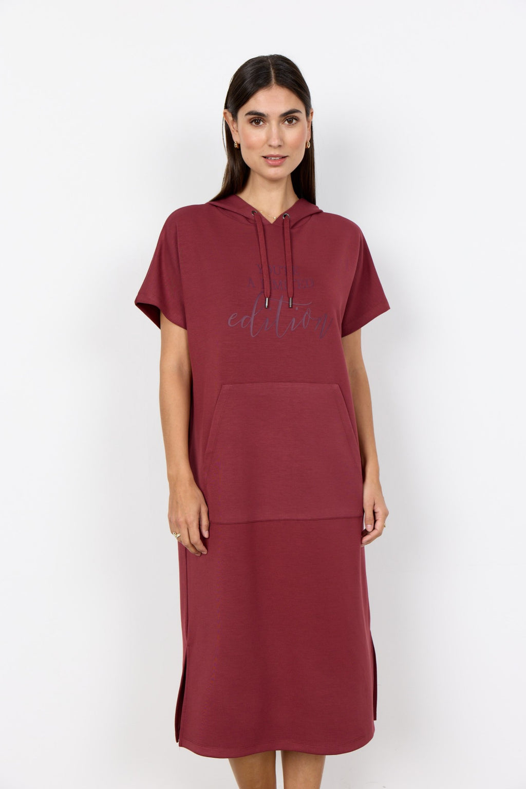 BANU DRESS HOODIE – Burgunder