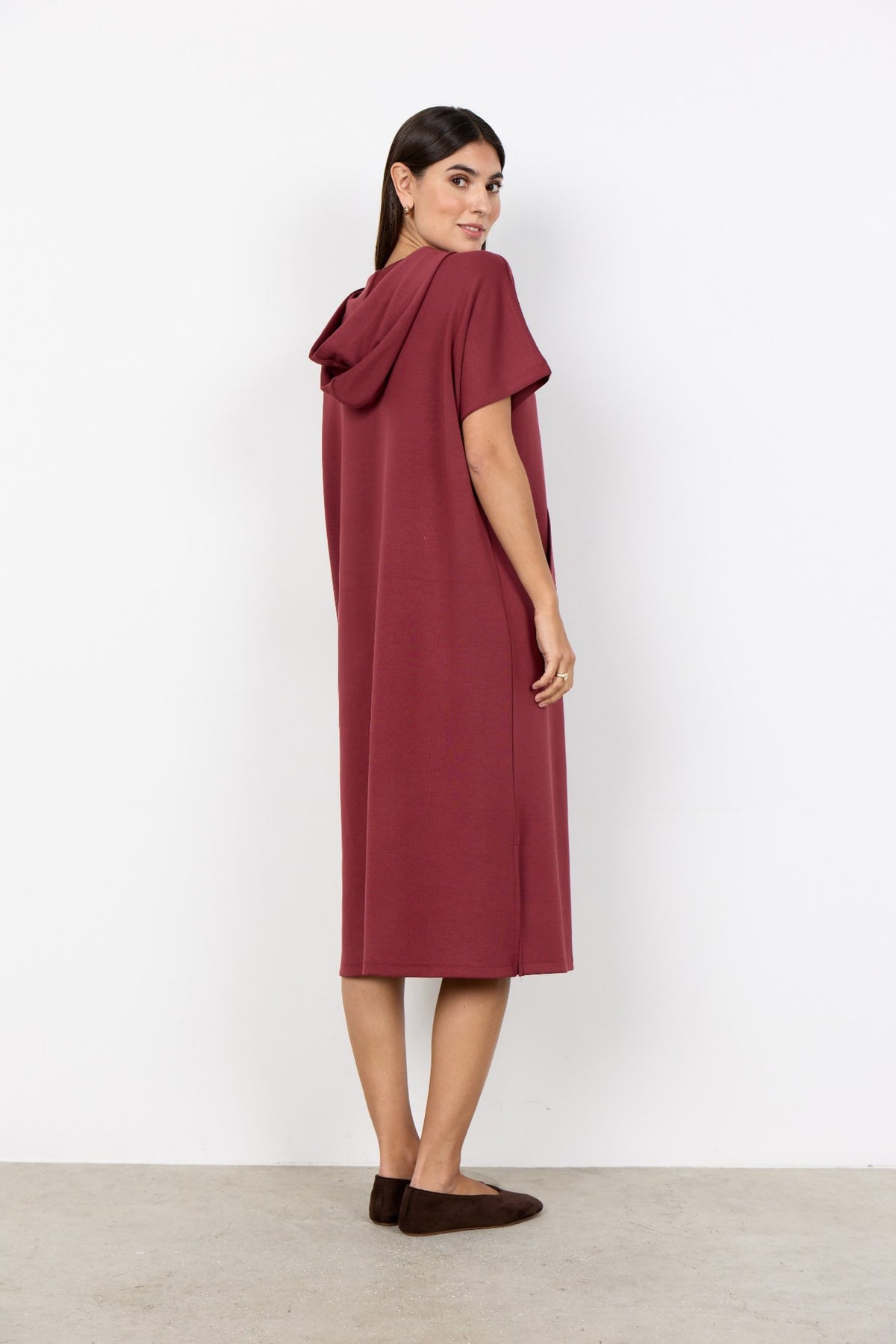 BANU DRESS HOODIE – Burgunder