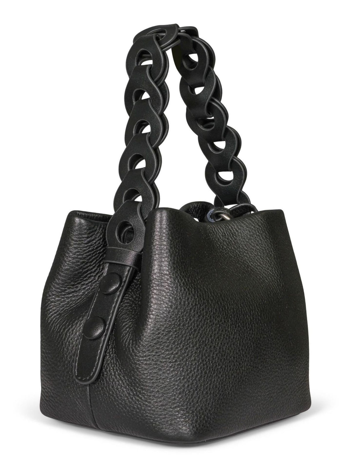 DETALIED LEATHER BAG VESKE – Svart