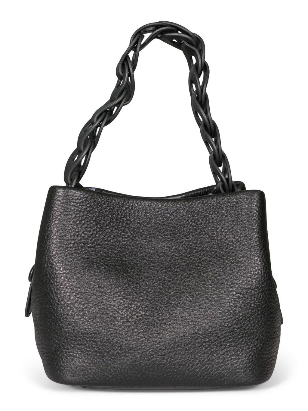 DETALIED LEATHER BAG VESKE – Svart