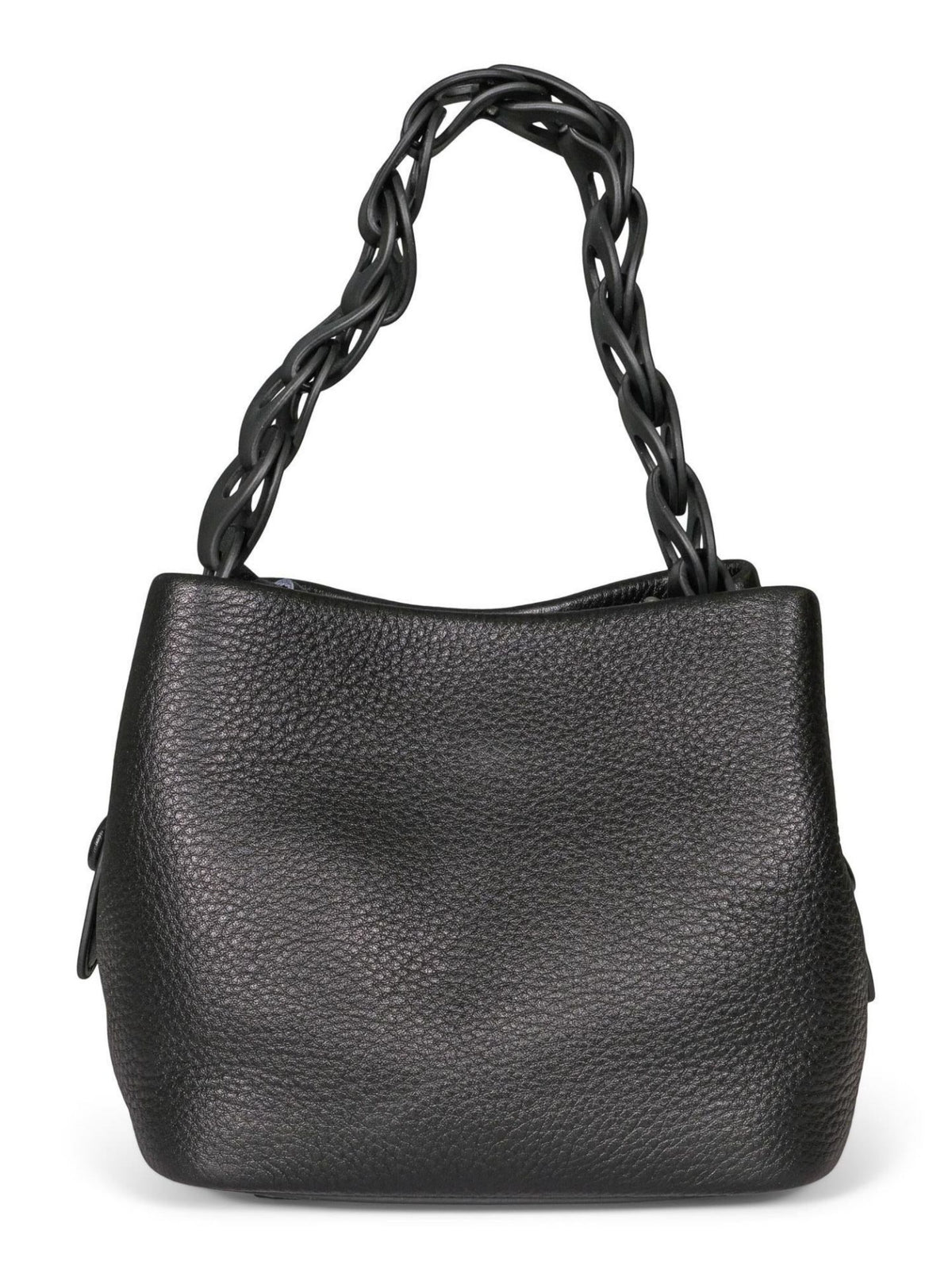 DETALIED LEATHER BAG VESKE – Svart