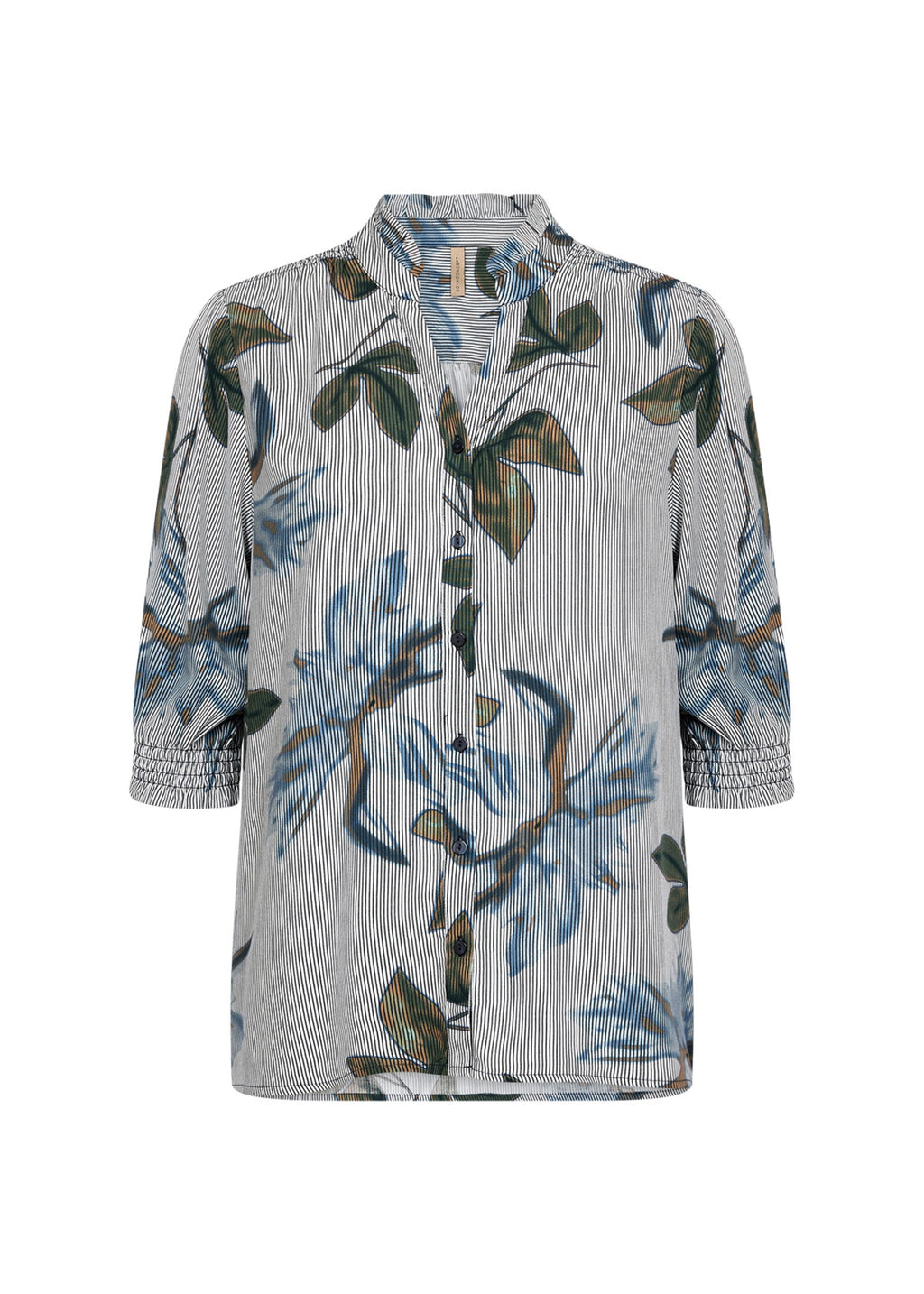 GINA 1 BLOUSE BLUSE SS – Blå