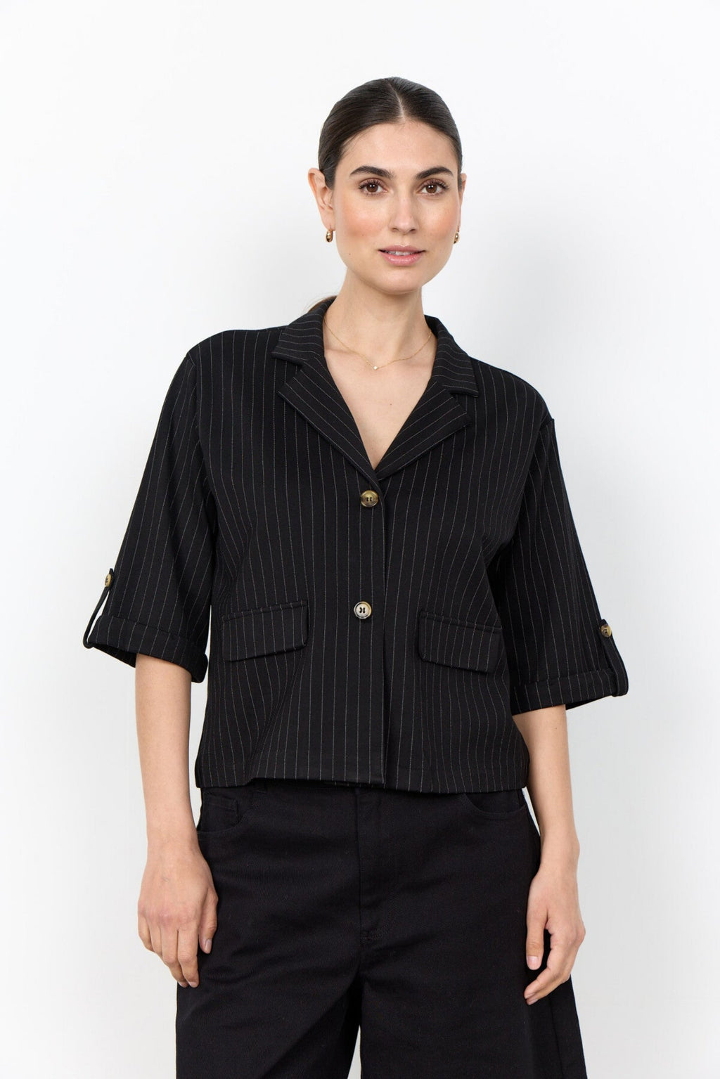 GILL 2 KORTERMER BLAZER – Hvit