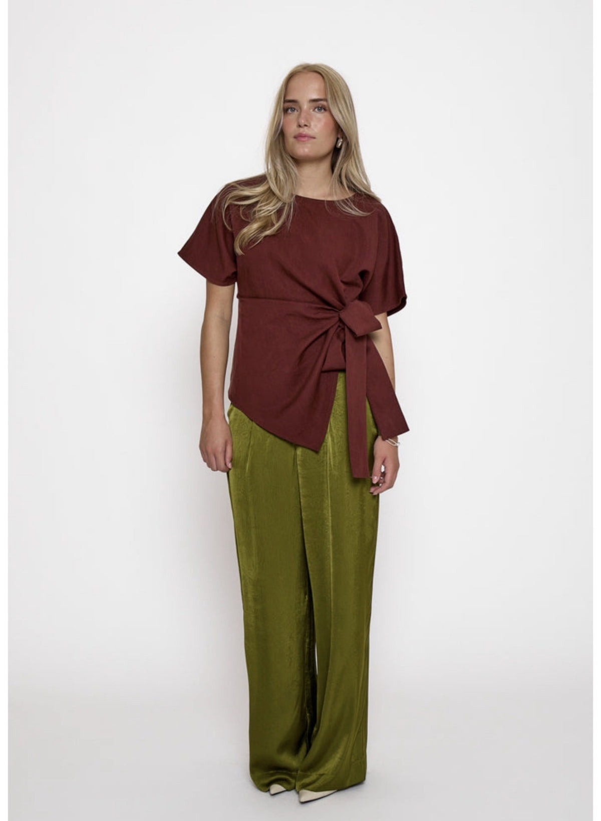REBECCA BLOUSE BLUSE TOPP – Brun