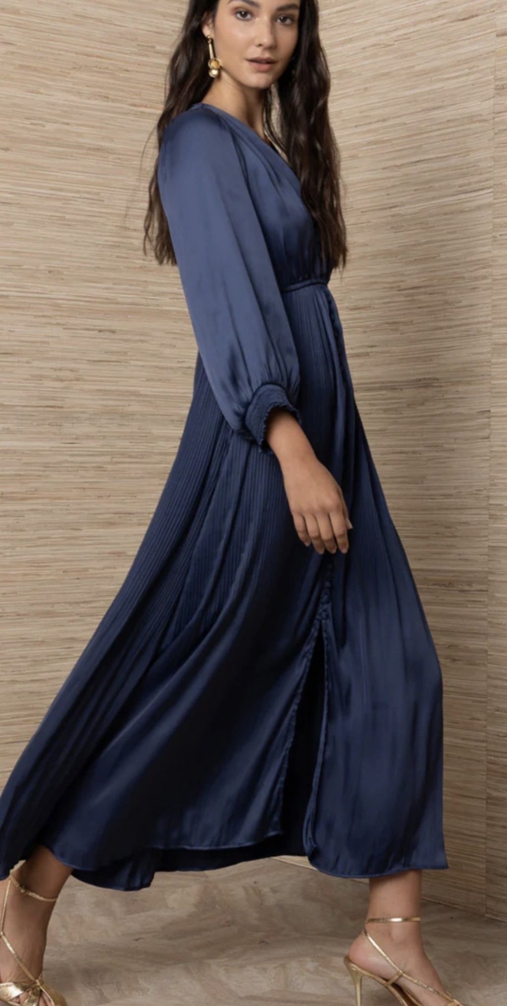 SOLID DRESS NAVY – Blå