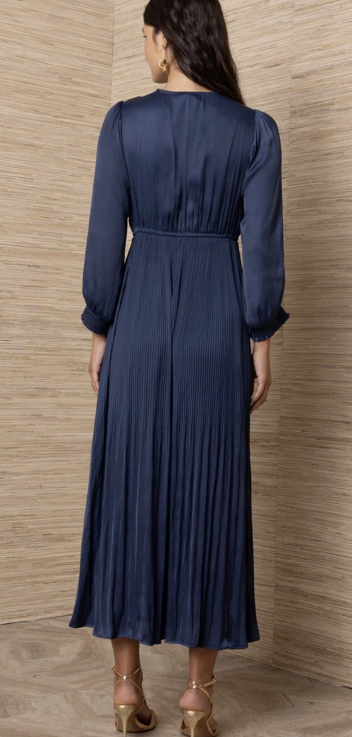 SOLID DRESS NAVY – Blå