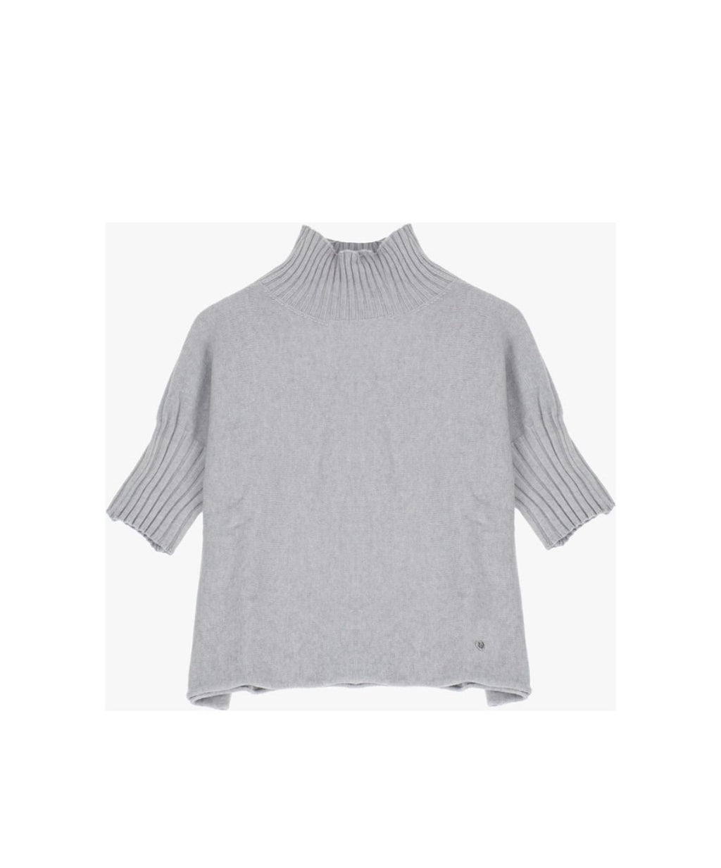 TURTLENECK SWEAT GENSER KORT ERM – Grå