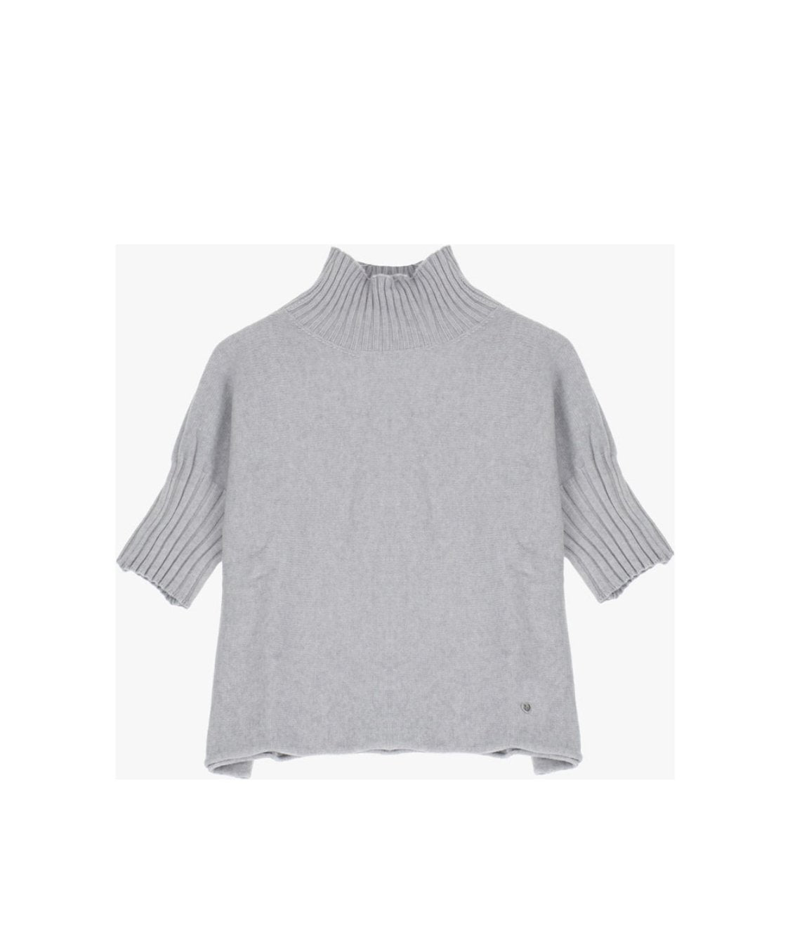 TURTLENECK SWEAT GENSER KORT ERM – Grå