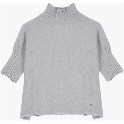 TURTLENECK SWEAT GENSER KORT ERM – Grå