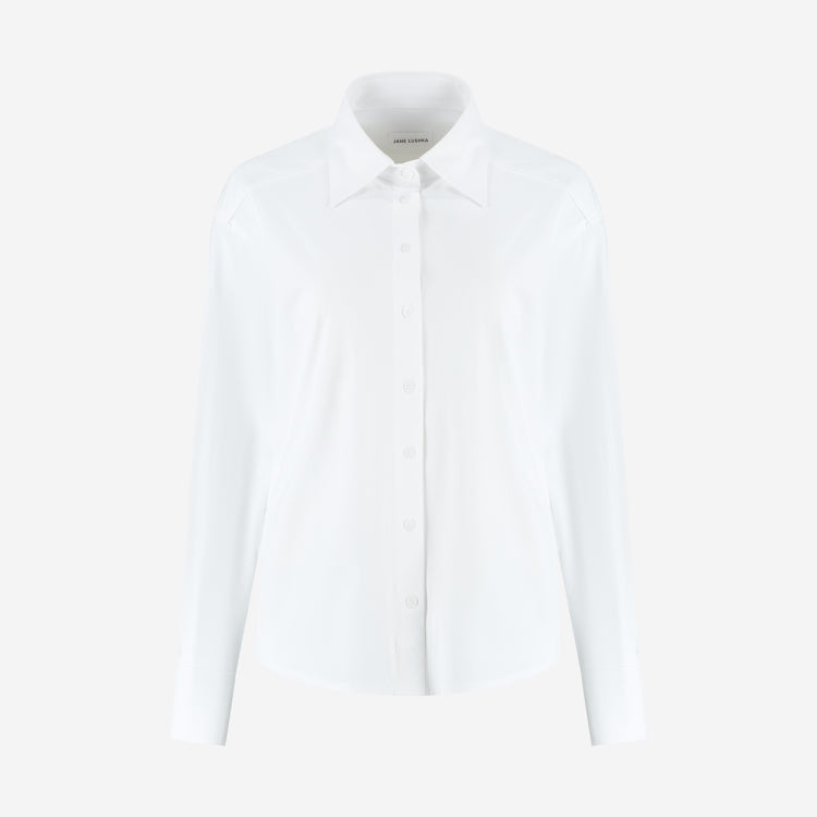 IVONA BLOUSE TECHNICAL JERSEY – Hvit