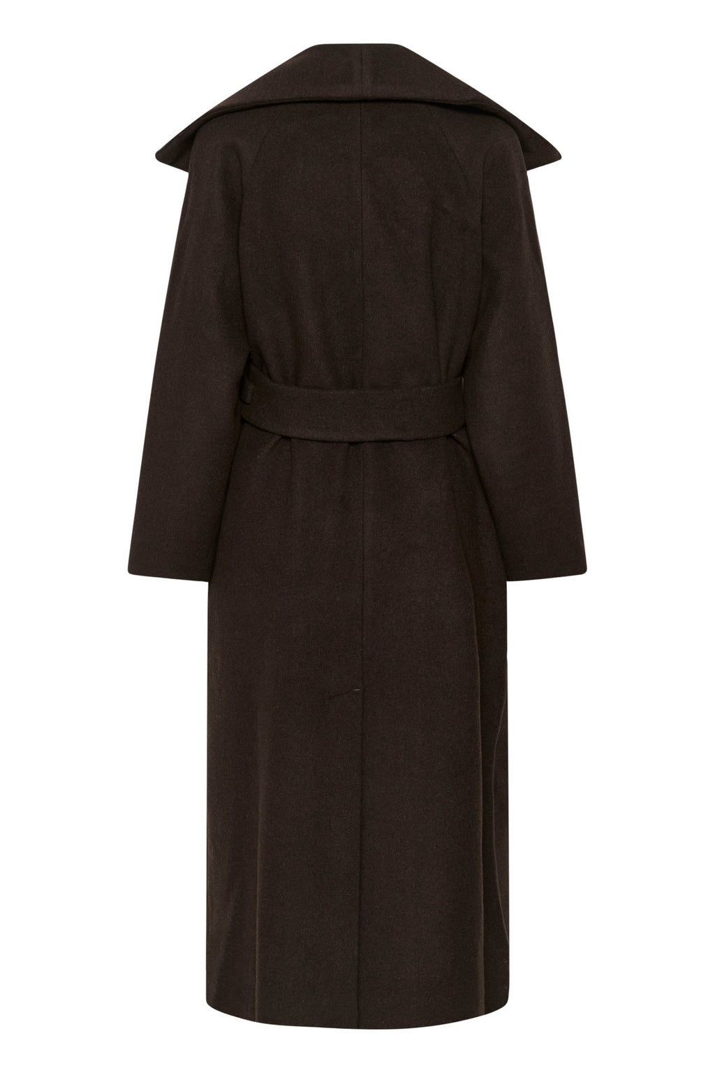 ZORAH LONG COAT WOOL – Brun