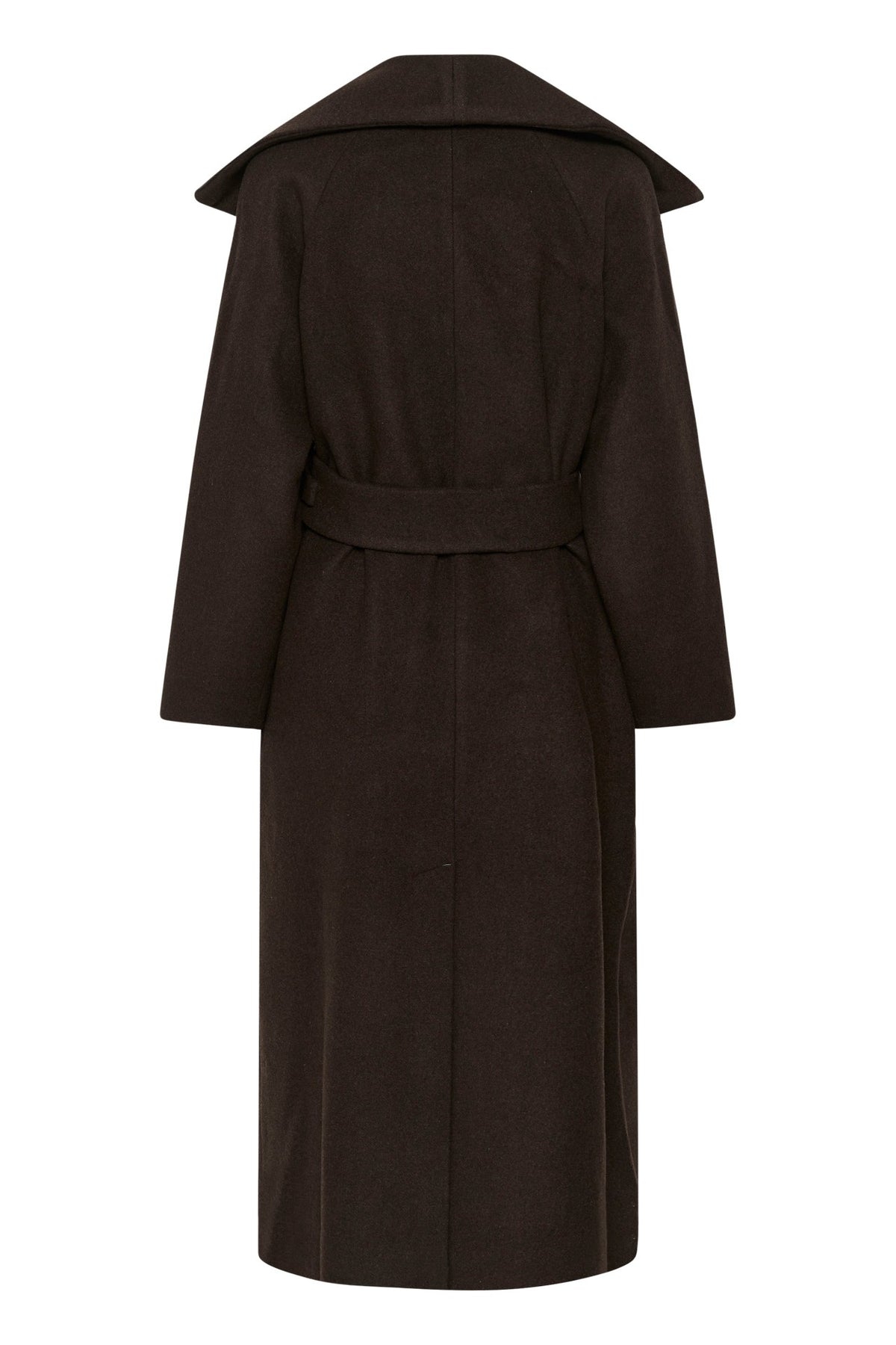ZORAH LONG COAT WOOL – Brun