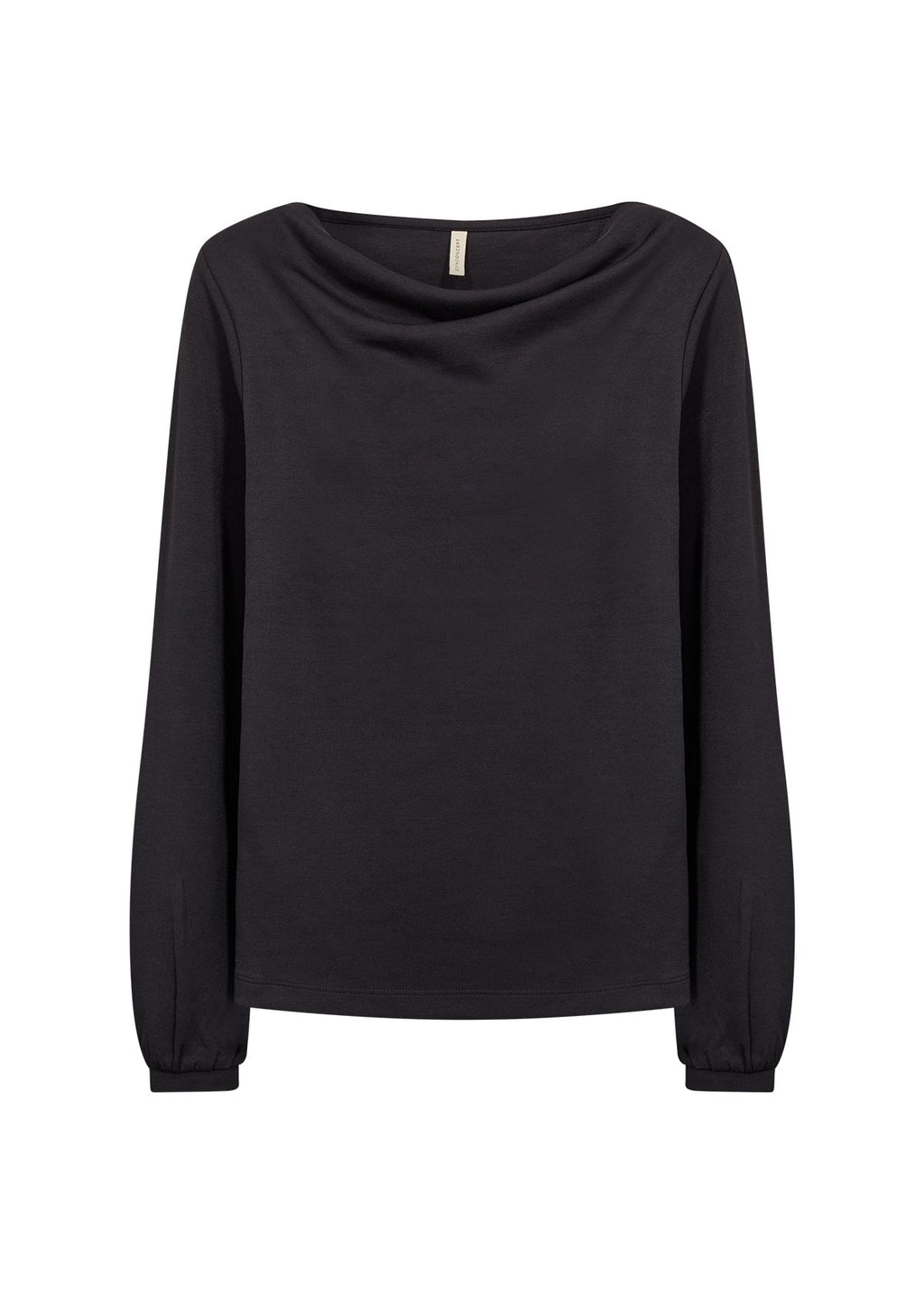 BANU GENSER MED WATERFALL HALS. BLACK – Svart
