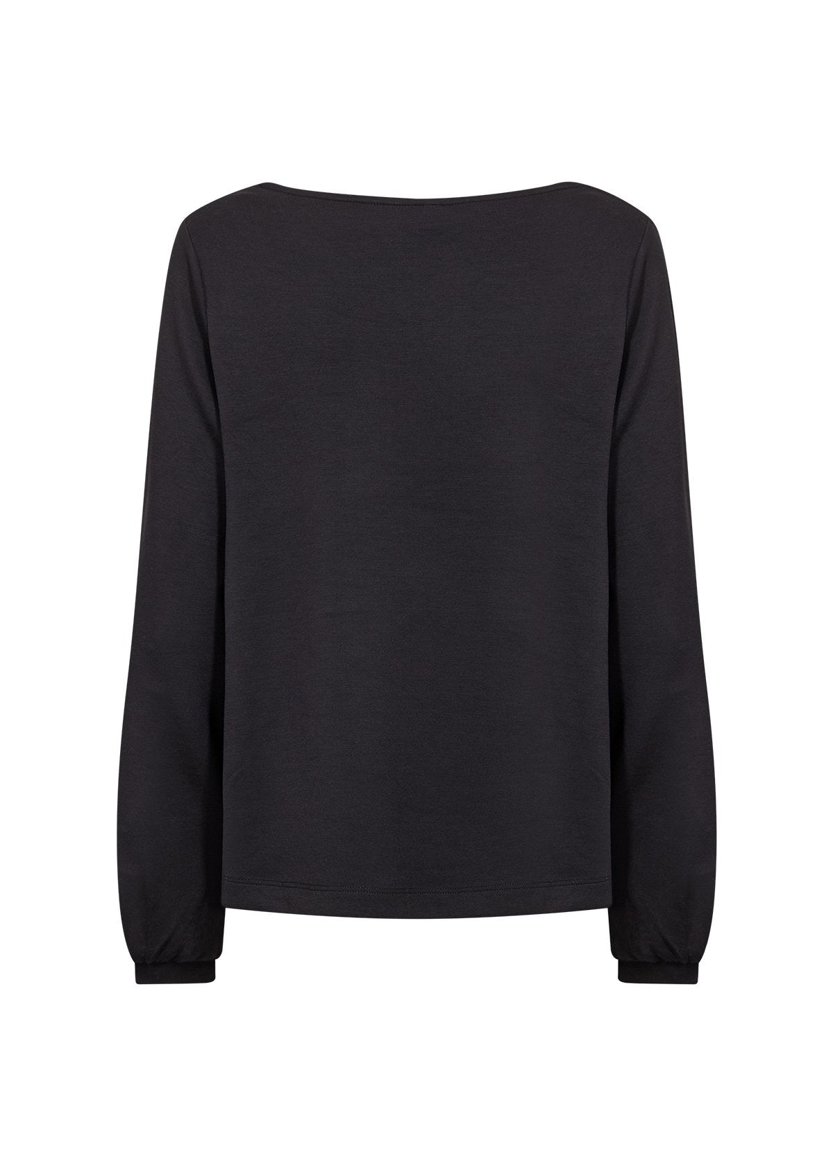 BANU GENSER MED WATERFALL HALS. BLACK – Svart