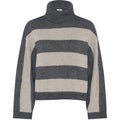 JULIE STRIPED KNIT – Hvit