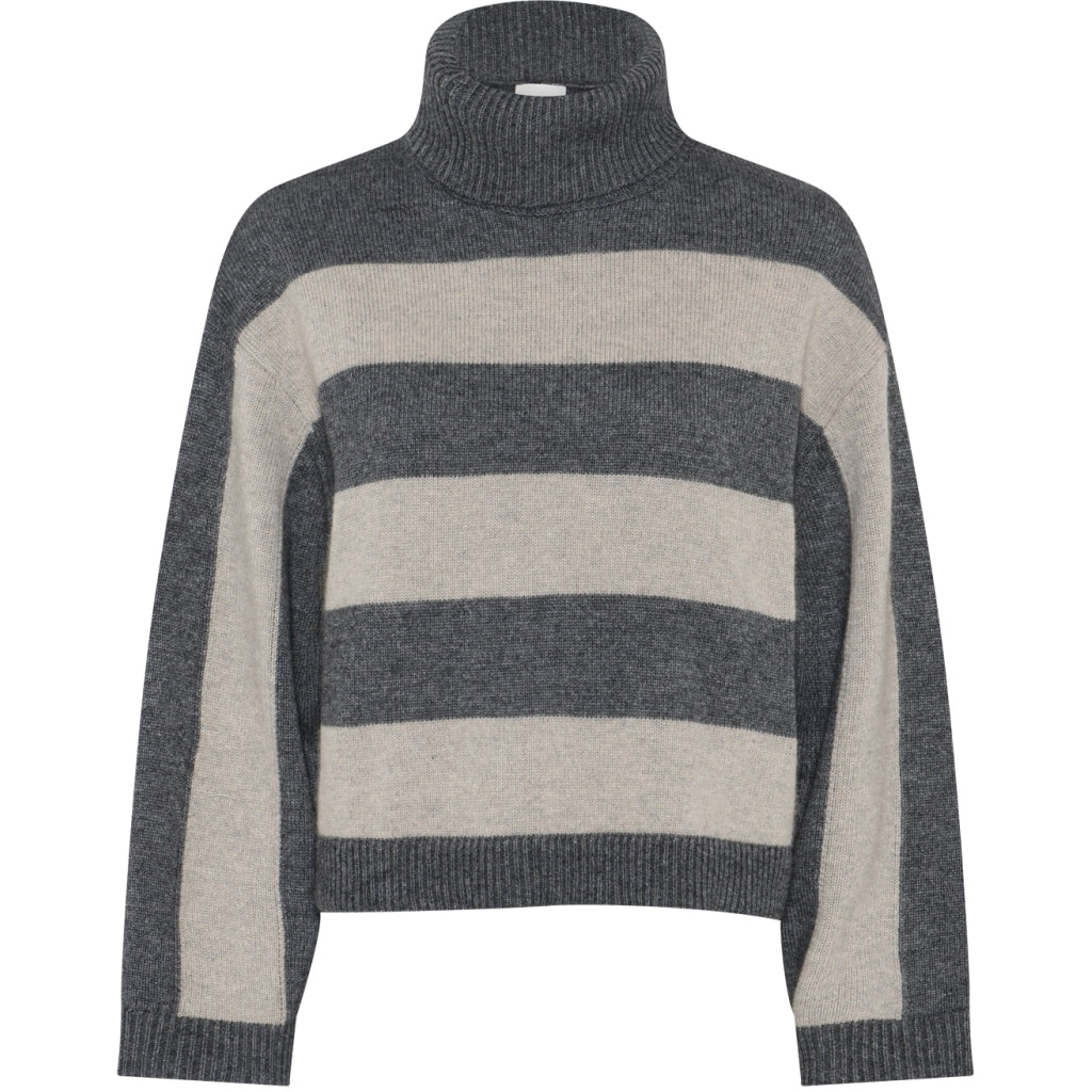 JULIE STRIPED KNIT – Hvit