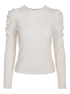 RIB FEMININ TOPP – Hvit