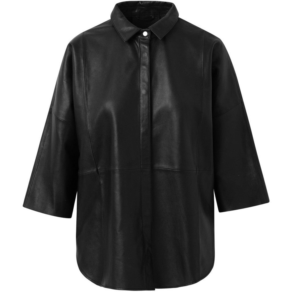 TENNA 3/4 SLEEVE LOOSE FIT SHIRT SORT – Svart