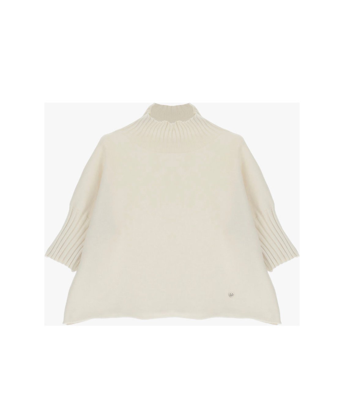 TURTLENECK SWEAT GENSER KORT ERM OFFWHITE – Beige