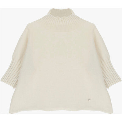 TURTLENECK SWEAT GENSER KORT ERM OFFWHITE – Beige
