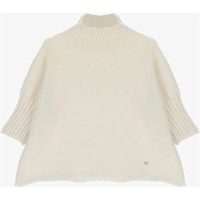 TURTLENECK SWEAT GENSER KORT ERM OFFWHITE – Beige
