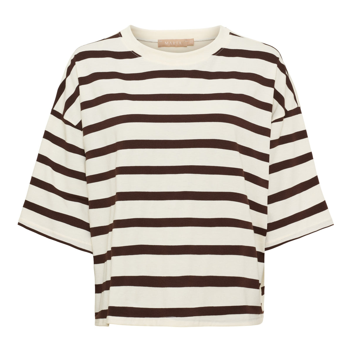 SAGE BOXY T-SHIRT HVIT BRUN – Hvit