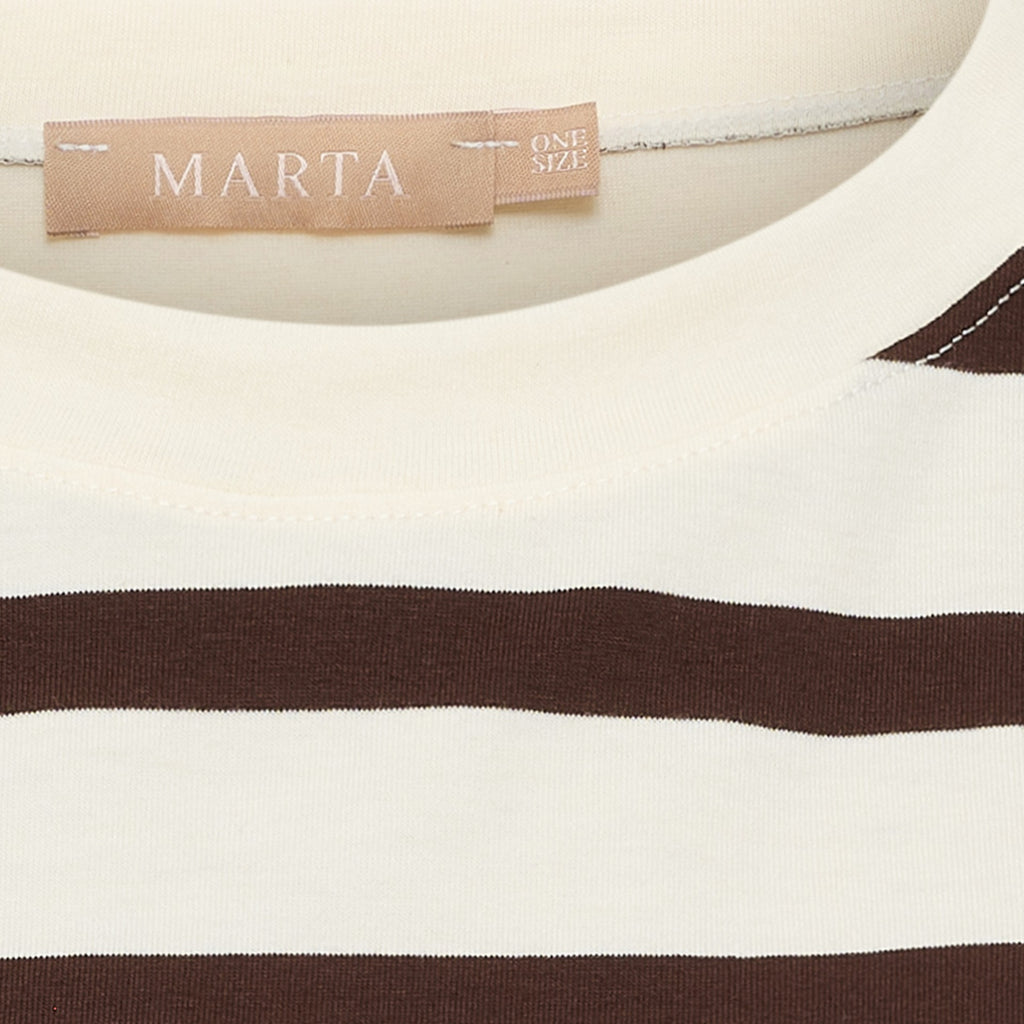 SAGE BOXY T-SHIRT HVIT BRUN – Hvit