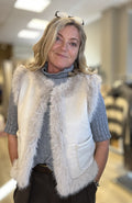FAX FUR VEST CREME – Beige